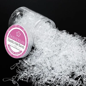 Clear Elastic Hair Bands, Small Hair Ties Tiny Rubber Bands Baby Ponytail Hol... - Picture 1 of 7