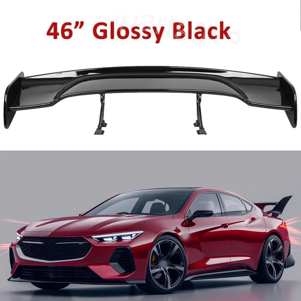 For Pontiac Grand Am GT Prix Black 46" GT-Style Rear Trunk Spoiler Racing Wing Foto 1 de 4