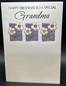 Happy Birthday Grandma Greeting Card w/Envelope - Picture 1 of 4