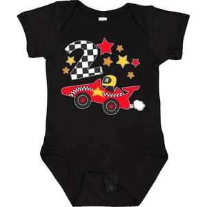 Inktastic Happy 2nd Birthday Red Racing Car Baby Bodysuit Birthdays Second Two - Picture 1 of 8