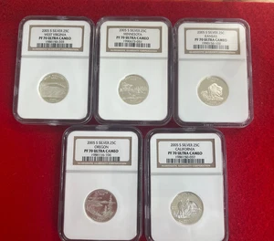 2005-S 5 Coin Silver Proof Statehood Quarter Set NGC PF70UC - Picture 1 of 1