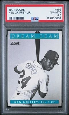 1991 SCORE #892 KEN GRIFFEY JR. PSA 8.5 - Image 1 of 2