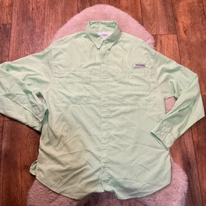 Columbia PFG Talla Mediana Para Hombre Verde Lima Omni-Sombra Manga Larga Ligero - Imagen 1 de 9