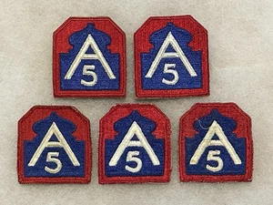 5x WW2 US 5th Army Patch Unit Insignia - Picture 1 of 2