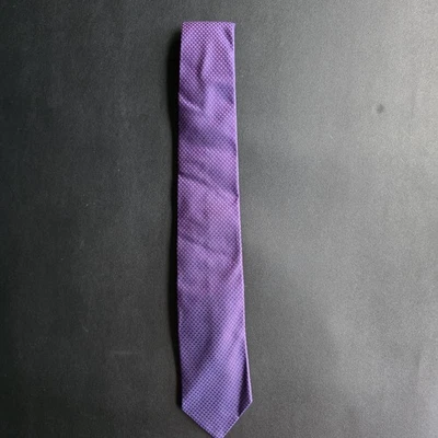 Hugo Boss Men's Silk Tie Pink/Purple 100% Silk Made In Italy - Imagem 1 de 4