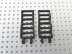 Lego 2 x Leiter 6020 7x3 mit Clip einseitig alt dunkelgrau 5975 6199 6398 6086 - Bild 1 von 1