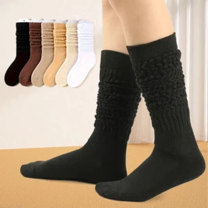 6PCS Women Cotton Knit Warm Calf Socks Lightweight and Soft Fabric Winter Socks - Picture 1 of 12