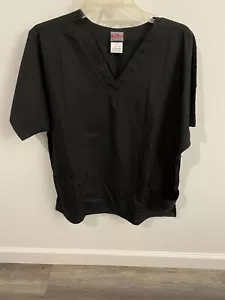 NEW Cherokee Originals Scrub Top Shirt BLACK Size Large NWT NOS - Picture 1 of 1