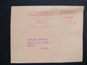 Busta Francia Timbro Meccanico Rosso 0,20 F 1979 CAMPANELLA Parigi WE906 - Picture 1 of 1