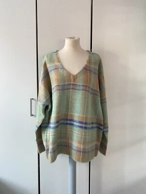 Free People Primrose Plaid Tunic Oversized Size XS RRP$168  Jumper Sweater - Image 1 of 4