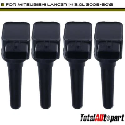 4 Pack Ignition Coils w/ 3 Pins for Mitsubishi Lancer L4 2.0L 2008-2012 1832A042 - Image 1 of 4