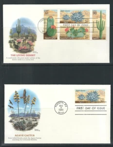 USA SC # 1942-1945 And 1945a Desert Plants FDC . Fleetwood Cachet - Picture 1 of 2