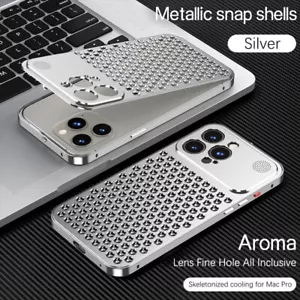 Hülle Für iPhone 15 Pro Max 14 13 12 Aluminium Metall Aromatherapie Schutz Etuis - Bild 1 von 17