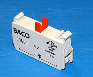 NEW BACO Controls 33E01 Contact Block - normally closed button (stop) - Picture 1 of 3