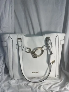 New Without Tag Ellen Tracy Big Size Tote White with Black Lining - Picture 1 of 13