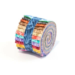 2.5 inch Artista Jelly Roll 100% cotton fabric quilting strips 17 pieces - Picture 1 of 4