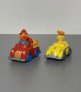 Sesame Street “BERT and ERNIE” Small Die Cast Cars Taxi and Fire Truck Vintage - Picture 1 of 14