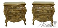 L52096EC: Pair Carved French Baroque Style Nightstand Commodes