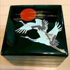 Japan 3-drawer box Tradition Crane Used, in good condition Japanese culture