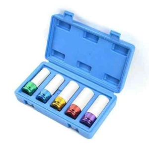 3/5pz per Auto 17mm 19mm 21mm 22mm Lega Parete Sottile Dado Ruota Presa Disegno Profondo - Foto 1 di 34