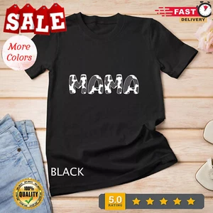 Mama Animal Print Cow Pattern Mother Day Cow Lovers Unisex T-shirt - Picture 1 of 19
