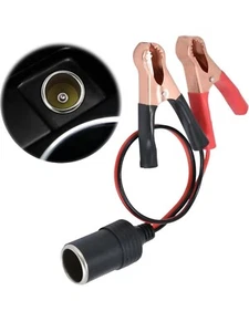 Autobatterieklemmen Krokodilklemmen 12V mit Zigarettenanzünder für Zubehör  - Bild 1 von 6