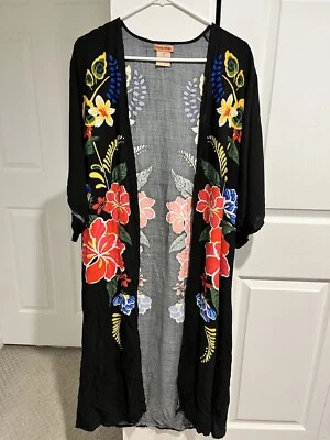 Cárdigan Largo Plumero Pequeño/Mediano Flying Tomato Informal-Color Tropical Hawaiano Foto 1 de 4