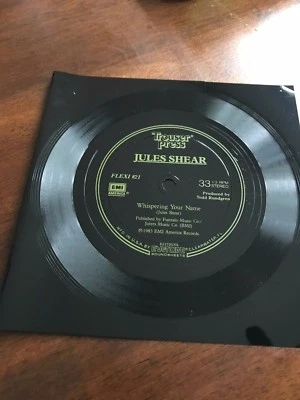 1983 JULES SHEAR TROUSER PRESS MAGAZINE FLEXI DISC #21 WHISPERING YOUR NAME EMI - Image 1 of 2