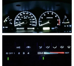 White Cluster And Climate Control LED Bulb kit For Nissan 240sx S13 1989-1994 - Picture 1 of 4