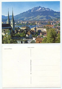 15973 - Luzern - Kapellbrücke mit Pilatus - alte Ansichtskarte - Picture 1 of 1