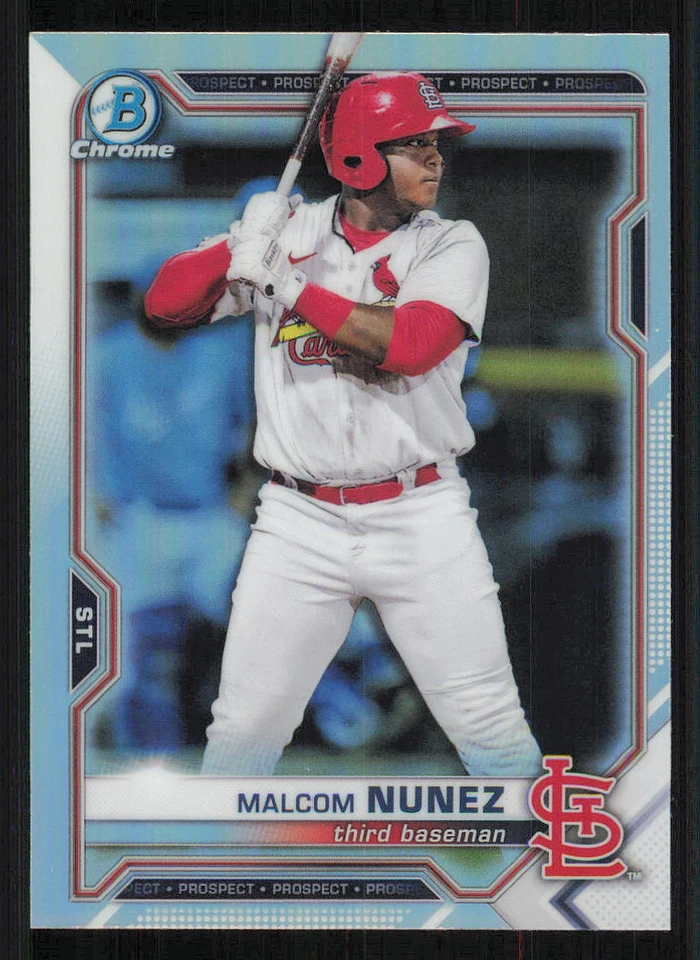 2021 Bowman Chrome Draft Refractors #BDC56 Malcom Nunez - Image 1 of 2