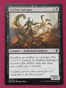 Magic The Gathering COMMANDER LEGENDS CMR DEFIANT SALVAGER black card MTG - Picture 1 of 2