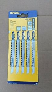 IRWIN 117MM LONG JIGSAW BLADES FOR WOOD T234X PACK OF 5