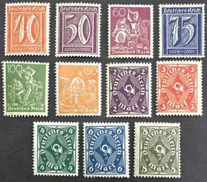 GERMANY 1921-1922 Sc# 166-168, 170, 172, 175, 177-178, 187, 189-190 Lot of 11 - Picture 1 of 2