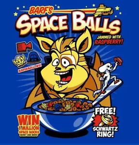 Camicia da uomo Spaceballs Barf's Breakfast cereali satira teefury NUOVA - Foto 1 di 1