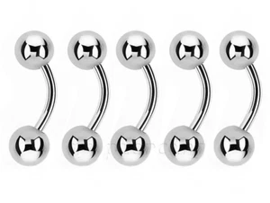 5 piezas. Anillo de ombligo de acero quirúrgico 16G anillo de ombligo con bolas de 5 mm y 5 mm - Imagen 1 de 8