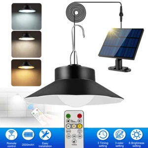 SOLAR LED HÄNGELAMPE PENDELLEUCHTE INDUSTRIE MIT FERNBEDIENUNG SOLARBETRIEBENE - Bild 1 von 18