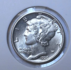 1926 . Mercury Dime .Choice BU . MS . Silver Coin. Details - Picture 1 of 3