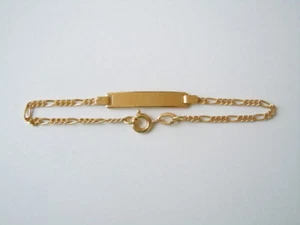 Armband FBM Amerik Double vergoldet Kindergröße Platte ungraviert 2,1 g/15,5 cm - Bild 1 von 3