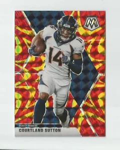 2020 MOSAIC REACTIVE GOLD MOSAIC PRIZM COURTLAND SUTTON #71 DENVER BRONCOS - Picture 1 of 1