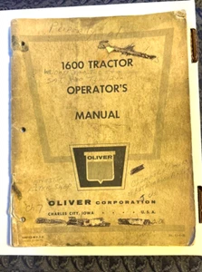 Vintage Oliver 1600 Tractors Operating Manual 1962 Farm - Picture 1 of 11