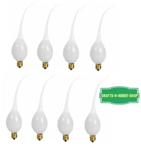 8 Silicone Dipped, Country Style, Electric Candle Lamp Chandelier Bulbs 5 Watt - Picture 1 of 4