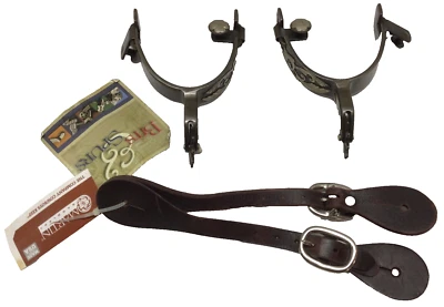Clásico Equino BITS & SPURS NUEVO CON ETIQUETAS Espuelas y MARTIN SADDLERY Correas de Cuero Foto 1 de 4
