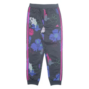 Adidas Jogginghose Blumen Mädchen Schwarz Tapered L W24 L25 - Bild 1 von 6