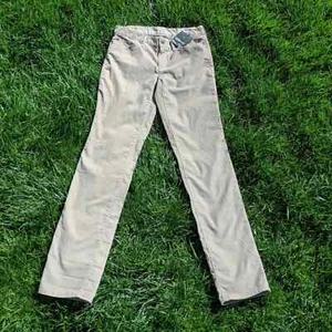 Eddie Bauer women's khakis Cord skinny straight leg trouser pants size 2 gray - Picture 1 of 8