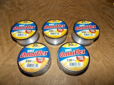 (5) Zebco Omniflex High Strength Fishing Line (12-15-25-30 & 50Lb) SEALED  12/24 - Image 1 of 2