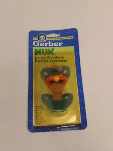 NEW! Vintage 1991 Gerber NUK 2 Pack Infant Orthodontic Pacifier-Exercisers - Picture 1 of 6