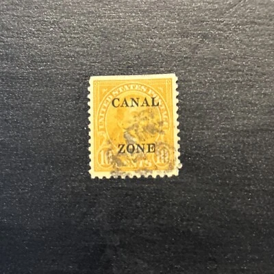 US Possessions Canal Zone #87 …10c Monroe US Overprinted 1925-28 Issue Used Ng - Image 1 of 2