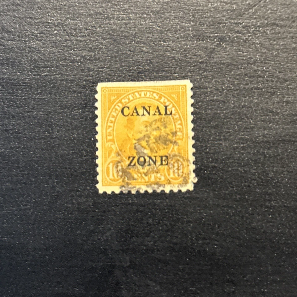 US Possessions Canal Zone #87 …10c Monroe US Overprinted 1925-28 Issue Used Ng - Image 1 of 2