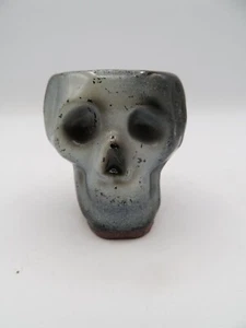 Vaso de chupito de cerámica esmaltada cara calavera vintage Japón - Imagen 1 de 6
